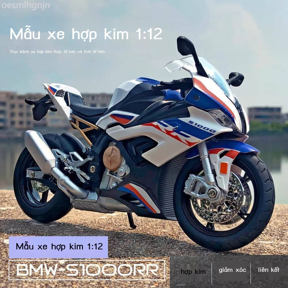 [ Siêu Tiết kiệm] Mô phỏng Huayi BMW S1000RR Tomahawk, mô hình xe máy hợp kim, đồ chơi ô tô cho bé