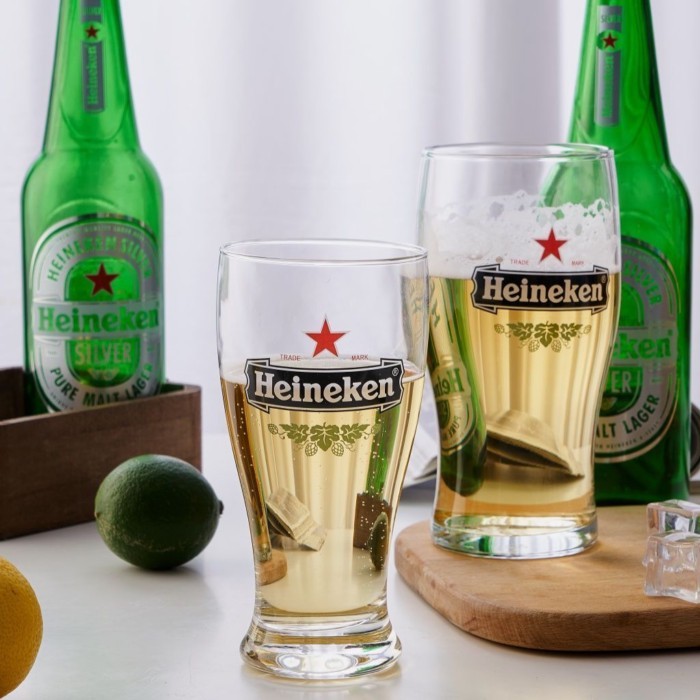 Bia Heineken cốc đặc biệt thương mại cốc rượu thủy tinh Heineken cốc bia thủ công cao cấp cốc bia t