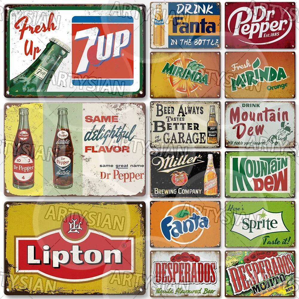 16 Phong Cách Thanh Quán Rượu Trang Trí Tường Kim Loại Ký Desperados Dr Pepper Mojito 7Up Drinkin Ki