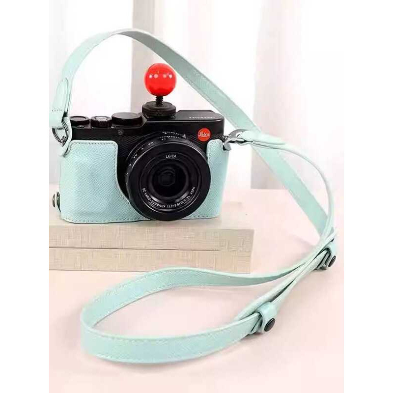 Hộp Bảo Vệ Camera Leica D-LUX8 dlux8 Túi Máy Ảnh Da Thật Chính Hãng Nửa Túi Đế Túi Ghế Da Vỏ Đa Giác