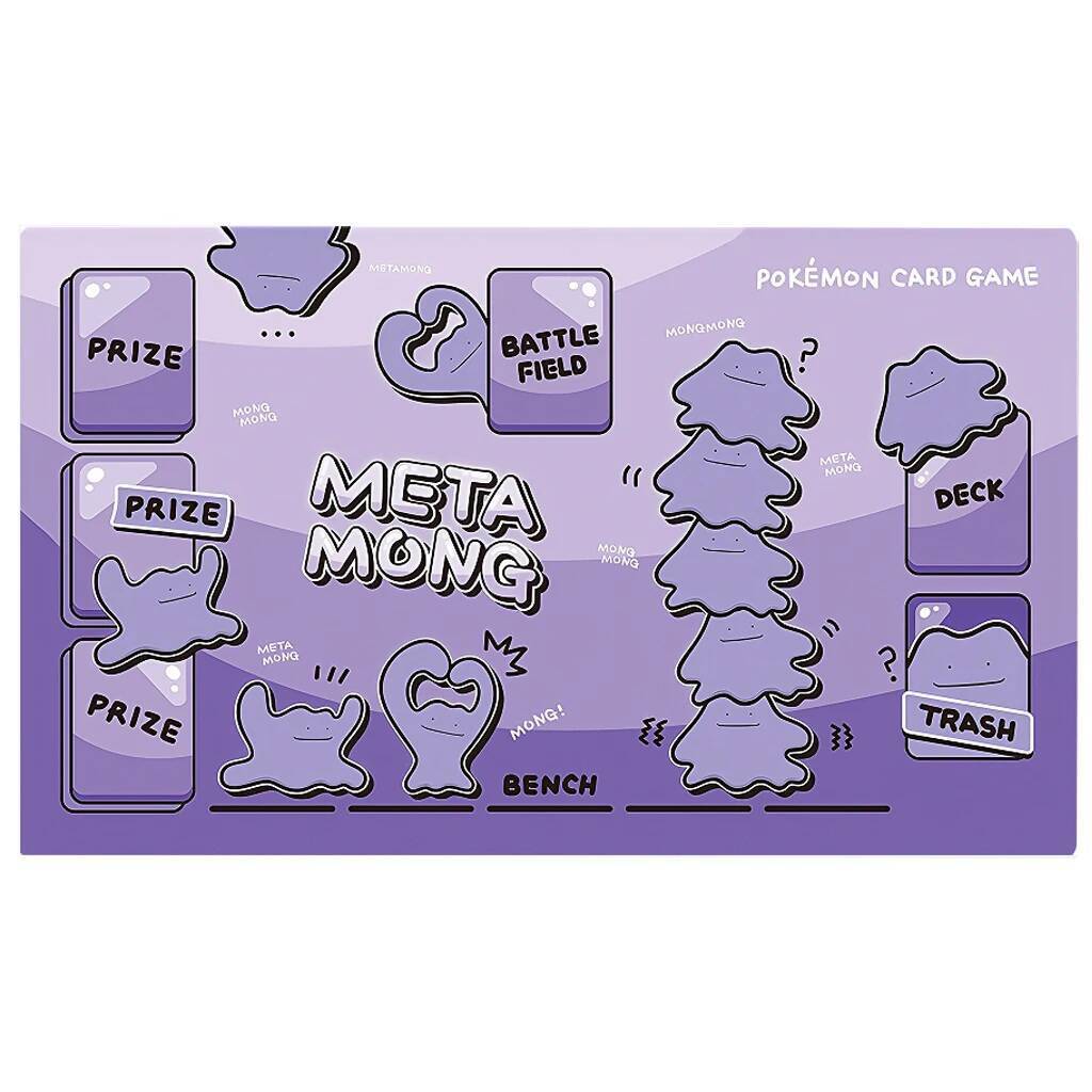 600x350 * 2mm Tự Làm Ditto PTCG Thảm Chơi Cao Su Tự Làm Pokemon Trận Thẻ Thảm Anime Trò Chơi Trận Th