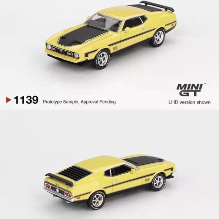 MINI GT 1: 64 #1139 Mẫu xe hợp kim màu vàng Ford Mustang Ford