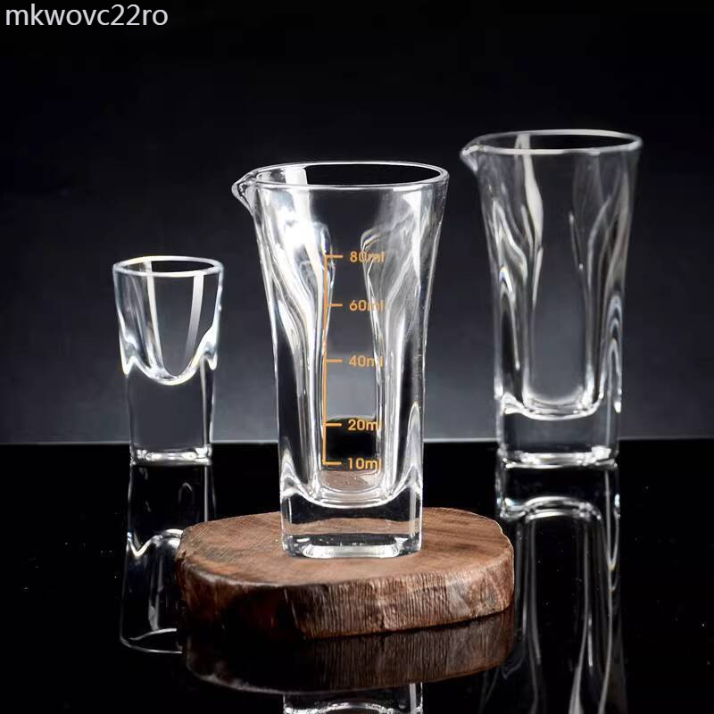 [SALE SỐC]  Ly chia vuông, thủy tinh đáy dày, shot, Wildger, đạn, rượu mạnh, ly shot nhỏ