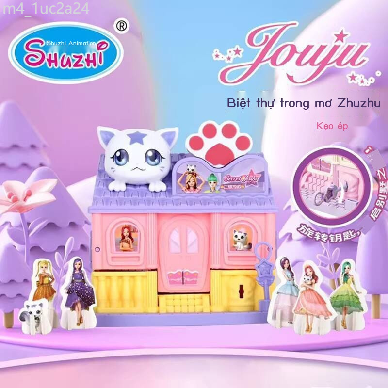 [Ảnh thật/Sẵn] Biệt thự mơ ước ZhuZhu - Mô hình nhà thu nhỏ tự làm, cảnh thành phố, đồ chơi nhập va