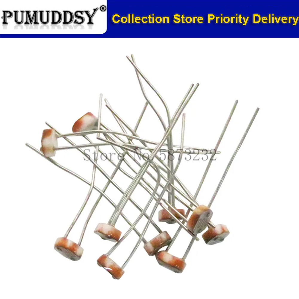 20 Chiếc LDR Photo Light Điện Trở Nhạy Cảm Photoresistor Quang Điện 5528 GL5528 5537 5506 5516 5539 