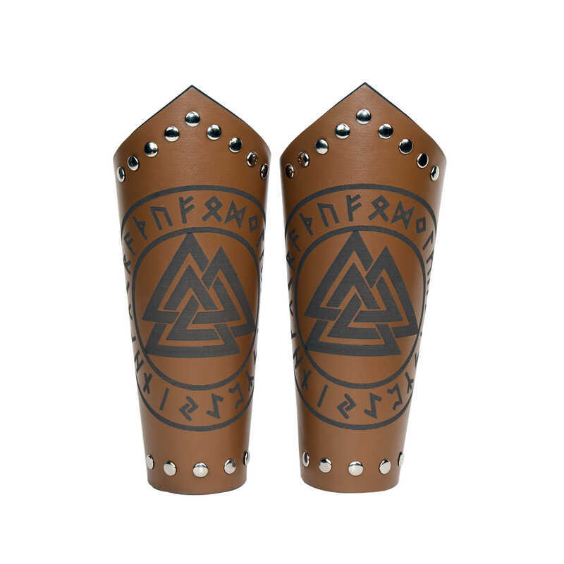 Handguard Phong Cách Thời Trung Cổ với Valknut và Hình Thượng ThầnThor - Norse Style