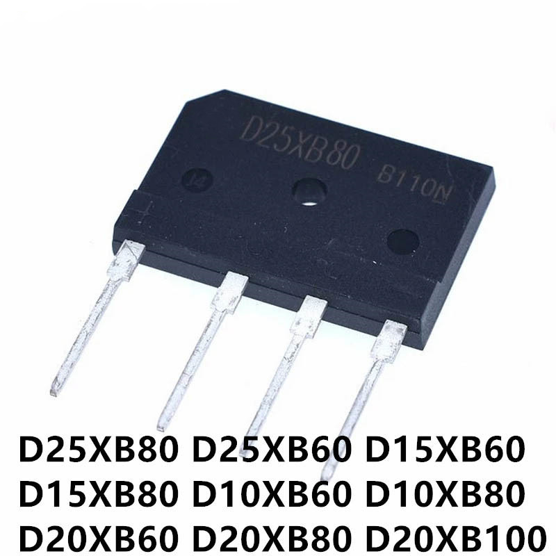 Bộ 5 D25XB80 D25SBA80 Bộ Chỉnh Lưu Cầu 25V 800V D25XB60 D15XB60 D15XB80 D10XB60 D10XB80 D20XB60 D20X