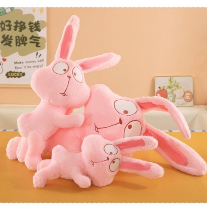 🌈 Soft Pink Bunny Doll Gift Choice Plush Toy Children's Toy Doll With Movable Ears