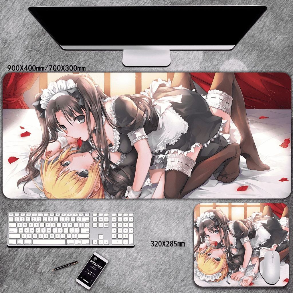 Tohsaka Rin Mouse Pad Fate Anime Hàng hóa FGO Ishtar Kích thước quá khổ Bàn Pad Sinh viên Bàn phím m