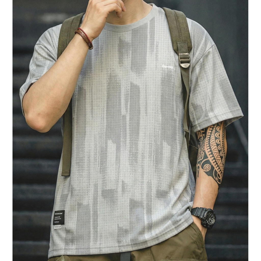 Wuluwear Áo thun nam thiết kế lưới thoáng khí,quick-dry phù hợp vận động ngoài trời | BigBuy360 - bigbuy360.vn