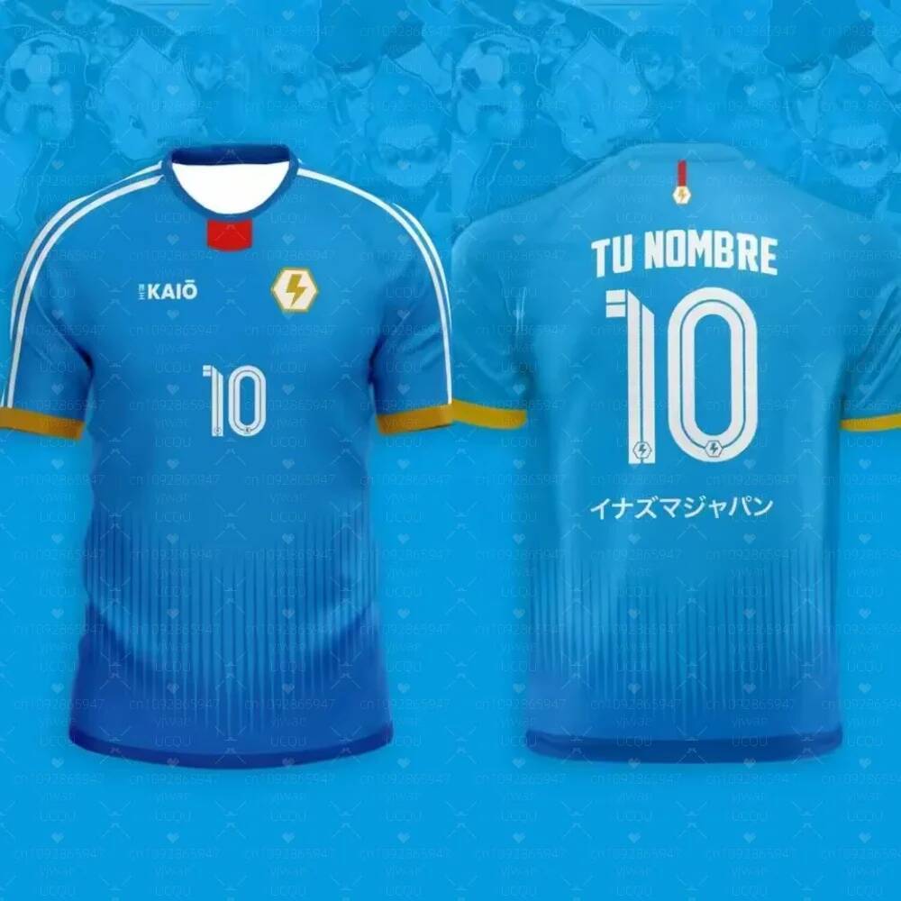 Áo thun bóng đá nam Inazuma Eleven Nhật Bản, short-sleeve tee thể thao thoải mái