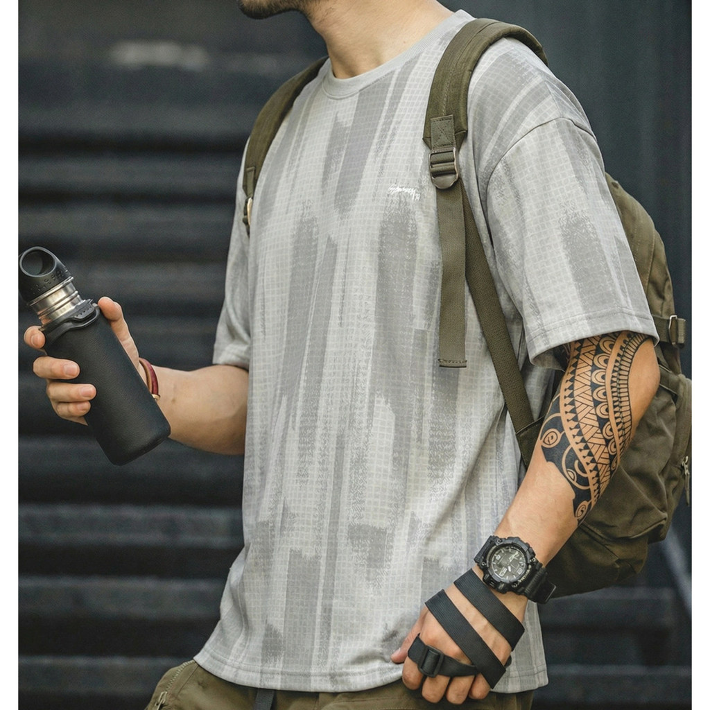 Wuluwear Áo thun nam thiết kế lưới thoáng khí,quick-dry phù hợp vận động ngoài trời | BigBuy360 - bigbuy360.vn