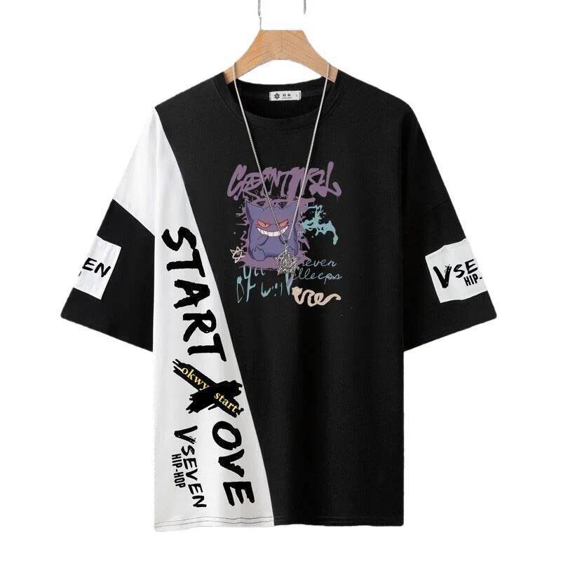 2026 Anime Pok É Mon Ink Họa Tiết Genggui Pok É Mon 3D In Nhanh Khô Thoáng Khí Thoải Mái Áo Thun Tay