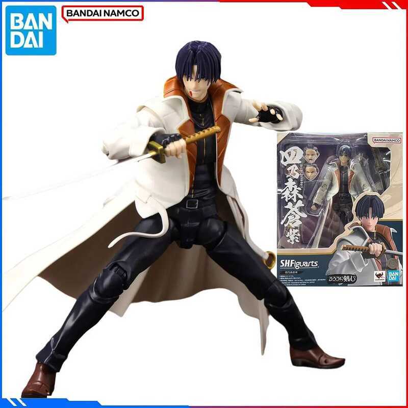 Bandai Rurouni Kenshin Figure Kits S.H.Figuarts 1/12 Anime Figures Shinomori aoshi Action Model Toys