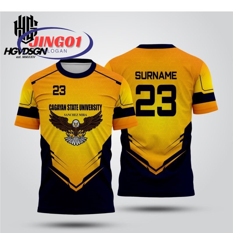 (JING01) Jersey ng Cagayan State University – Tên tùy chỉnh theo số
