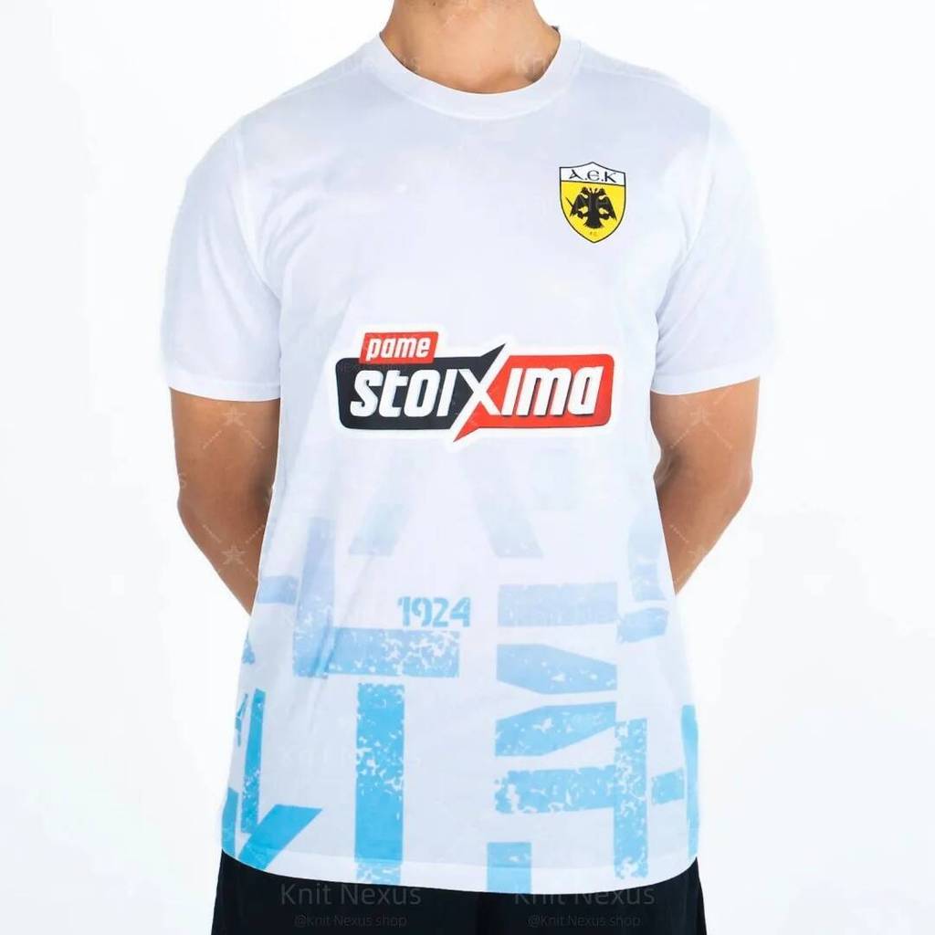 Áo bóng đá AEK Athens sân nhà, thoáng khí, khô nhanh - Phù hợp cho người lớn và trẻ em