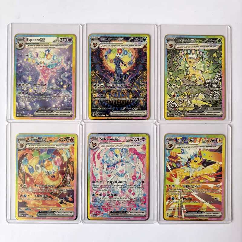 Thẻ Pokémon tự chế Zhu Zijiang Evolution Fairy Eevee ex Full Picture Tranh khác nhau sar Thẻ kim loạ