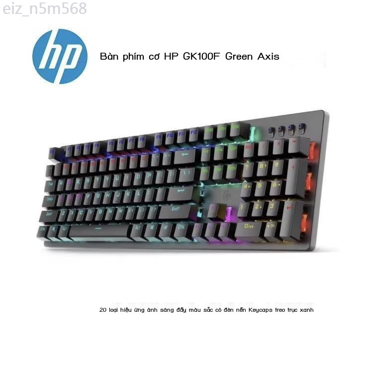 ( rẻ mà chất lượng) Bàn cơ HP GK100F 104 phím, bàn phím chơi game có dây cho laptop và máy tính để