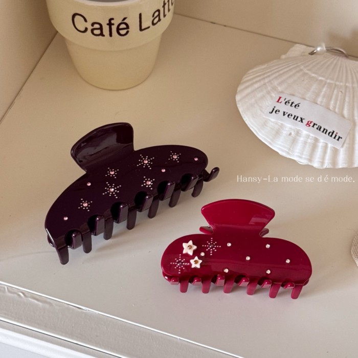 Ness Home Kẹp Tóc Hàn Quốc Acetate Hàn Quốc Kẹp Tóc Nửa Tie Kẹp Tóc Kẹp Tóc Cao Cấp Pháp Thanh Lịch 