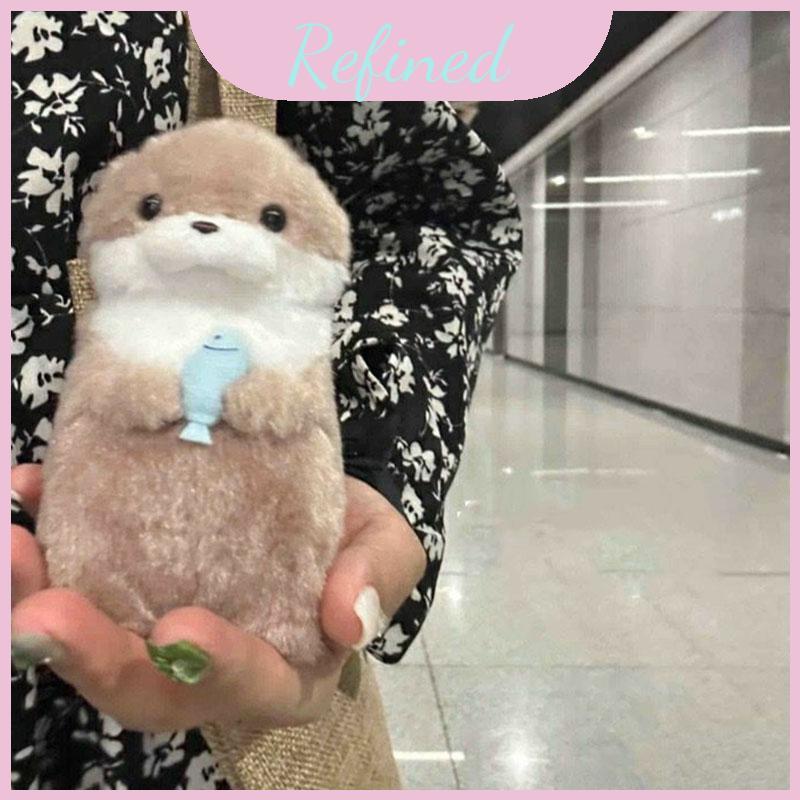 Đồ chơi sang trọng Otter Amuse dễ thương có cá đáng yêu để treo trang trí cho bé gái