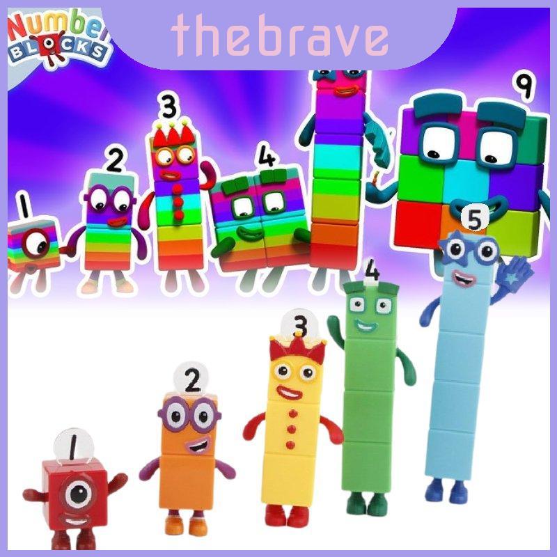 Numberblocks Pvc Khối nhân vật Đồ chơi có thể biến hình dễ thương để học tập và chơi