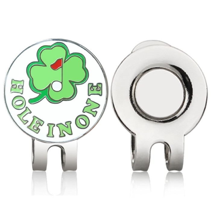 Golf Hat Clip Golf Mark Mark Mark Four-leaf Clover Golf Mark có kẹp từ tính Clover
