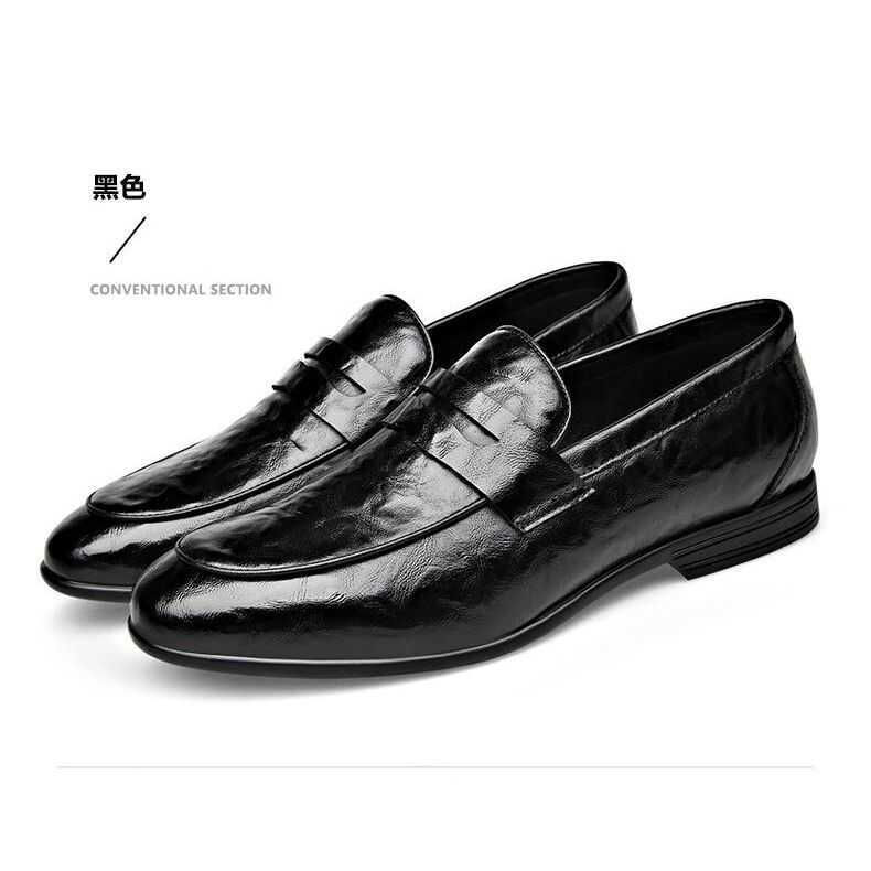 Loafer Nam Woodpecker Thật Mùa Xuân/Hè, Kiểu Dáng Slip-On, Da Đế Mềm, Giày Moccasin, Phong Cách Công