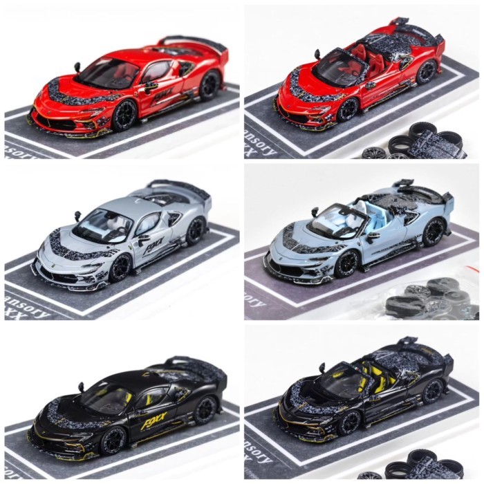 MJ 1: 64 Ferrari F9XX Phiên bản mui trần MANSORY MANSORY Phiên bản sửa đổi Mô phỏng Mô hình xe hợp k