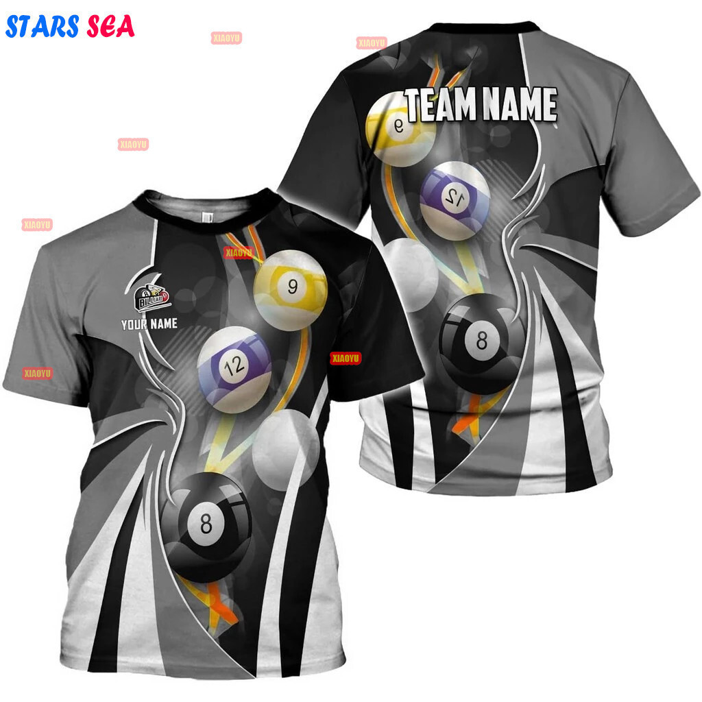 Áo Jersey Billiards 3D Mới, Phù Hợp Nam Nữ, Size Lớn