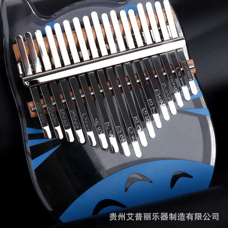 Trong Suốt Trong Suốt Ngón Tay Cái Piano Kalimba 17-Tone Acrylic Pha Lê Kalimba Ngón Tay Cái Đàn Pia