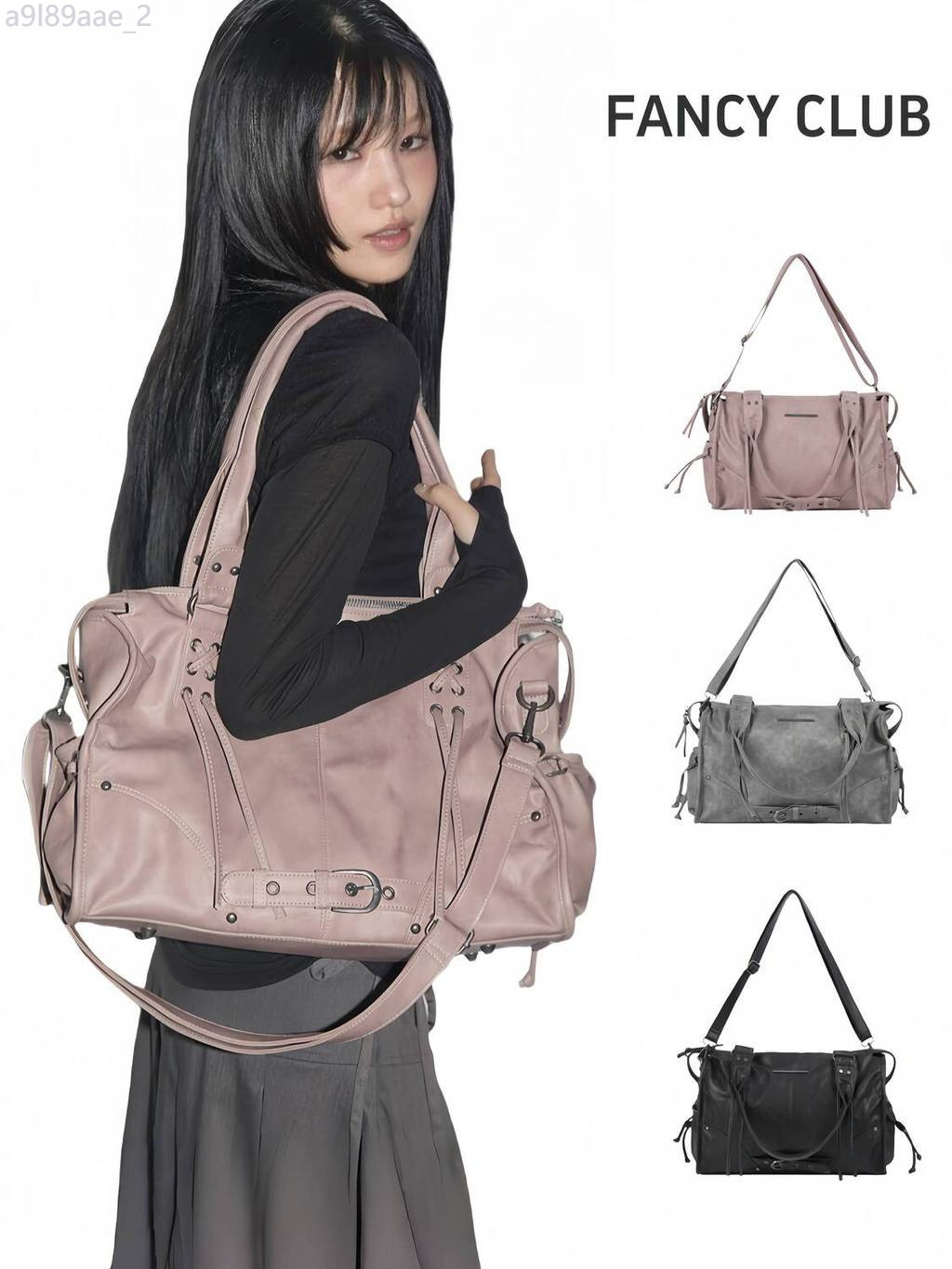 [HOT HIT] Túi tote FANCY CLUB cùng kiểu dáng của Seoyun (Hàn Quốc) có quai đeo, nữ phong cách xe m