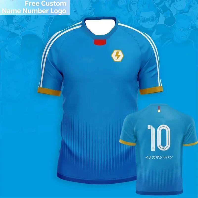 Nhật Bản Bóng Đá Anime Jersey Inazuma Eleven Kaio Bé Trai Bé Gái Quần Áo Thể Thao Thường Ngày Thoáng