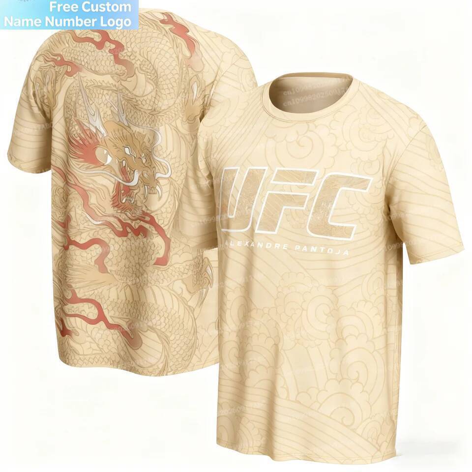 Tùy Chỉnh Tên Đội UFC Jersey Nam Jersey Alexandre Pantoja Áo Tee Vô Địch MMA Kid Jersey Quá Khổ Sấy 