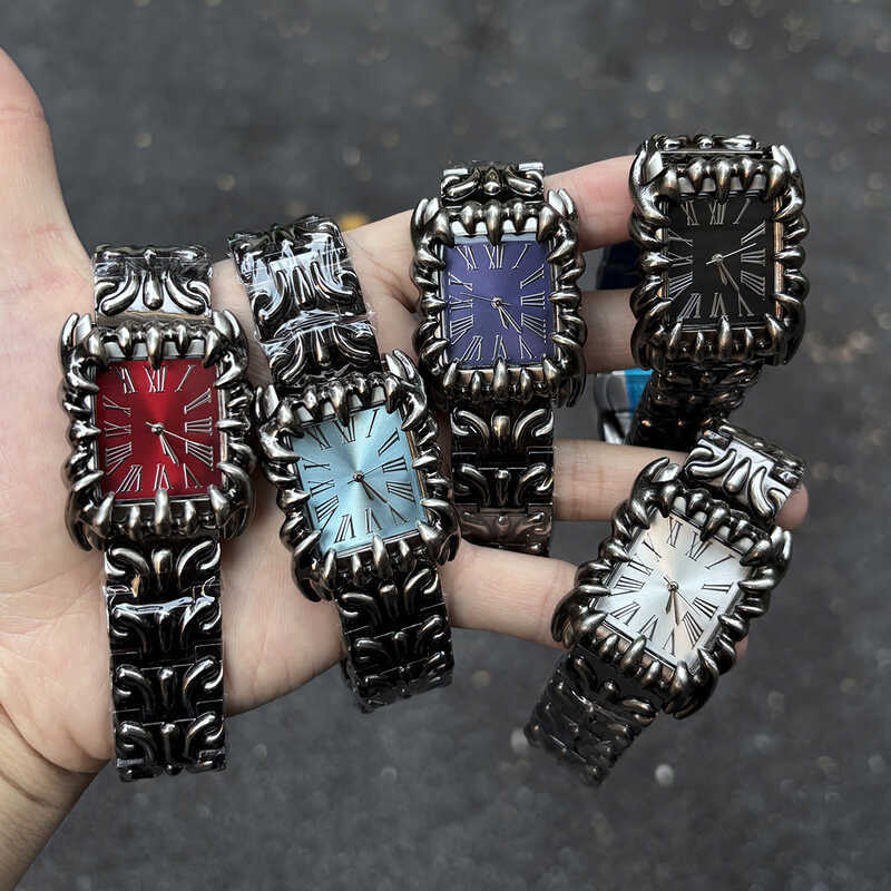 Đồng hồ Claw alabaster Style Retro y2k Đồng hồ Mỹ Châu Âu Hình đặc biệt Cao cấp ins Niche Watch