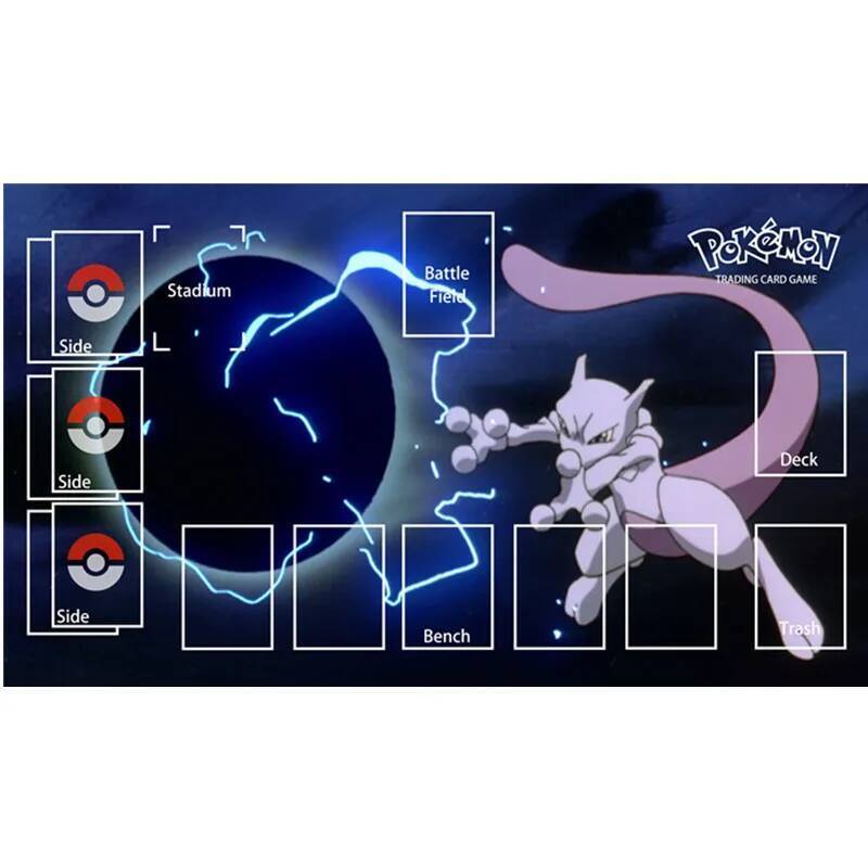 Pokemon PTCG Mewtwo Charizard Mew Jirachi Battle Playmat Trading Card Game Thảm Chuyên Dụng Chơi Chố