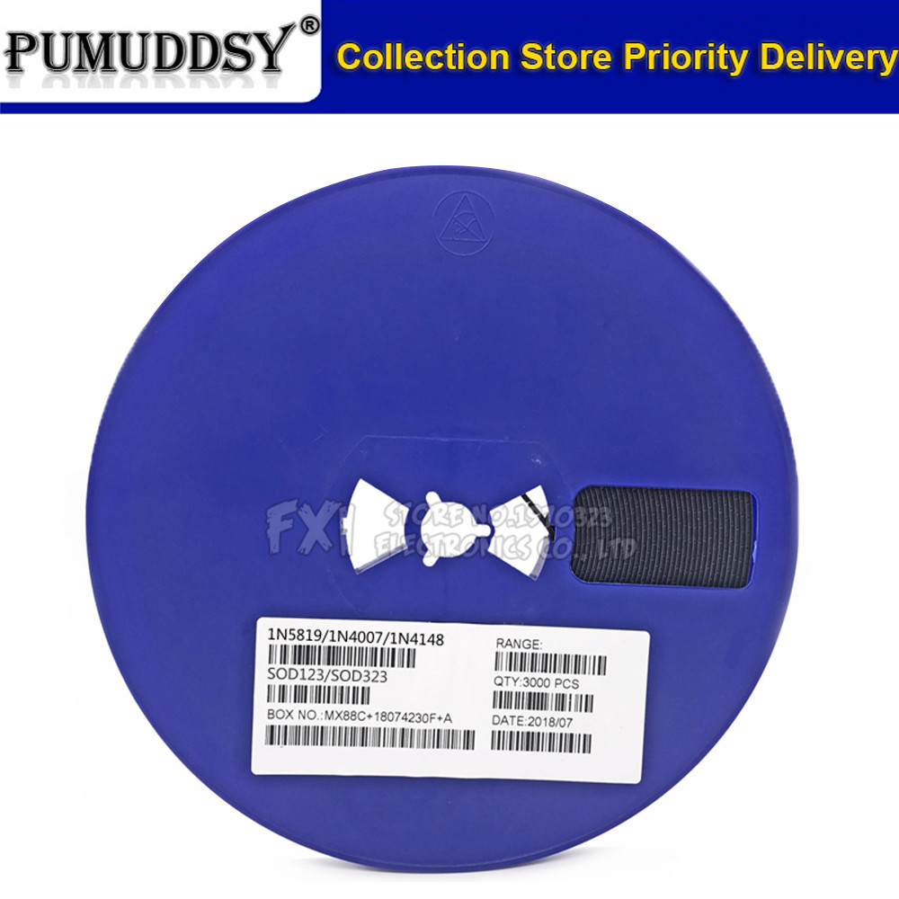 3000 chiếc SMD diode 0805 SOD-123 1N5819 1N4007 1N4148 SOD123 SOD-323 1206 1N4148WS 1N5819WS SOD323 
