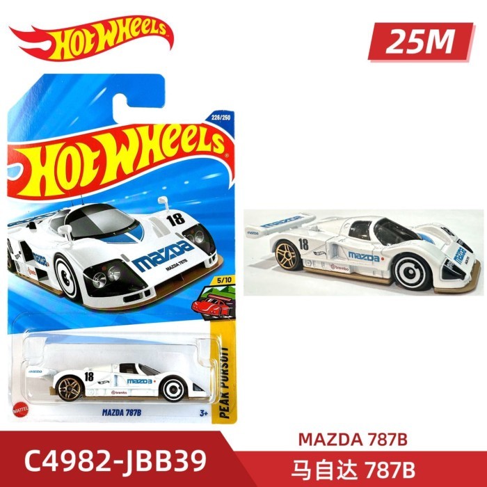 Hot Wheels 25M Lô Hợp Kim Xe Peugeot 9X8 Mazda 787B Koenigsegg Pagani