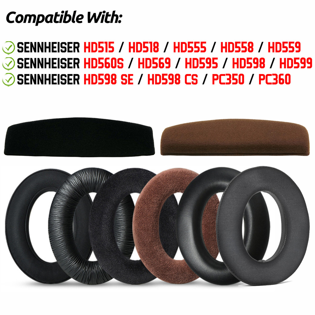 Dành cho tai nghe Sennheiser HD515/518/555/558/559/560s/569/595/598/598SE/598CS/599/PC350/360: đệm t