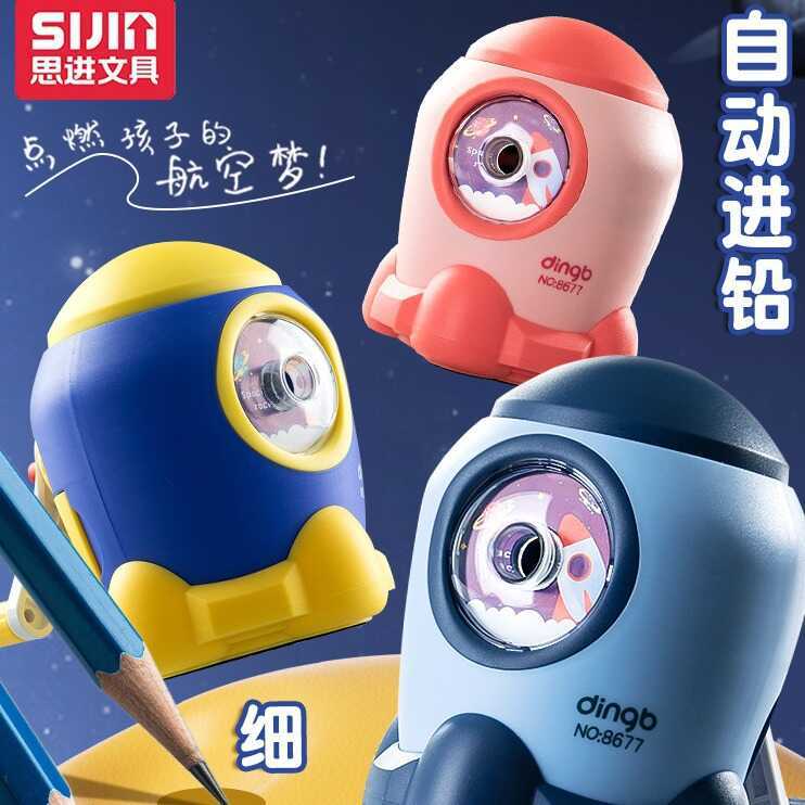 Sijin Hoạt Hình Hướng Dẫn Sử Dụng Máy Mài Bút Chì Có Thể Điều Chỉnh Độ Dày Tự Động Đầu Vào Chì Bút C