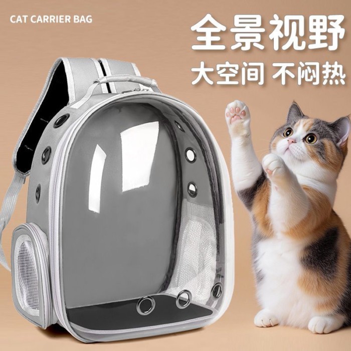 Trong suốt toàn cảnh mèo không gian viên nang thú cưng ngoài trời ba lô chó