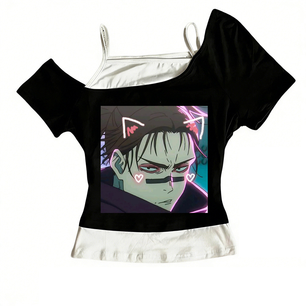 Crop-top Choco Coquette Y2K Gyaru Style,Slim Fit - Thanh Thiếu Niên Dạo Phố