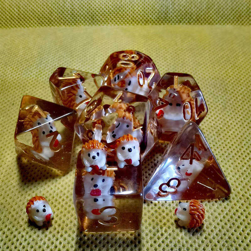 Dungeons and Dragons Phim hoạt hình Động vật nhựa xúc xắc DND7 Board Game Xúc xắc