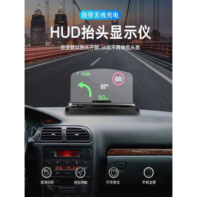 HUD HUD HUD HUD Màn Hình Điều Hướng Ô Tô Sạc Không Dây Giá Đỡ Điện Thoại Di Động Gấp Ô Tô Điều Hướng