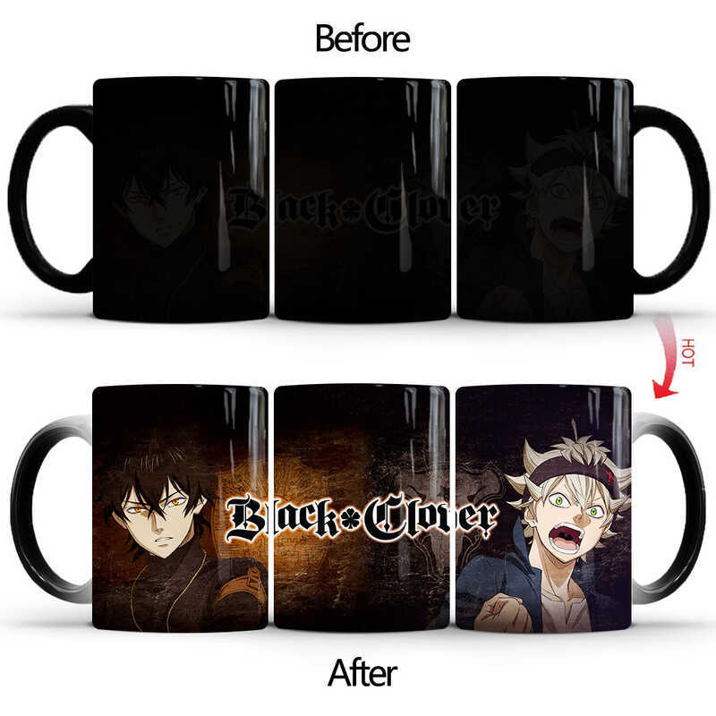 Bck Clover Black Clover Cốc đổi màu Gốm giữ nhiệt cà phê Anime Quà tặng