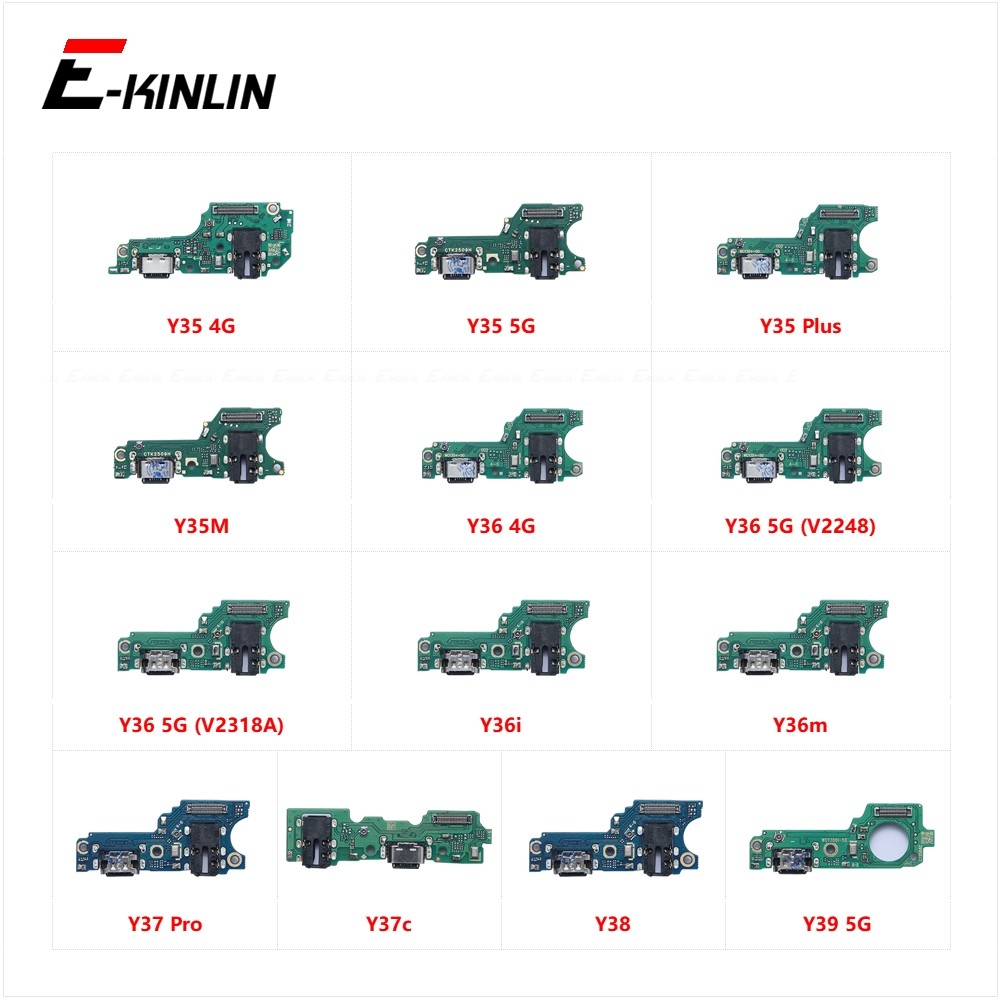 Ban Sạc Cáp Mềm Cho Vivo Y35 Plus Y35M Y36 Y36i Y36m Y37 Pro Y37c Y38 Y39 Cổng Sạc USB Phụ Kiện Sửa 