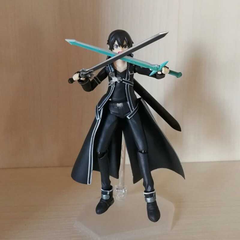 Mô Hình Figma174/178 Sword Art Online Kirito Asuna Shino Asada Phiên Bản Q Có Thể Thay Đổi Khuôn Mặt
