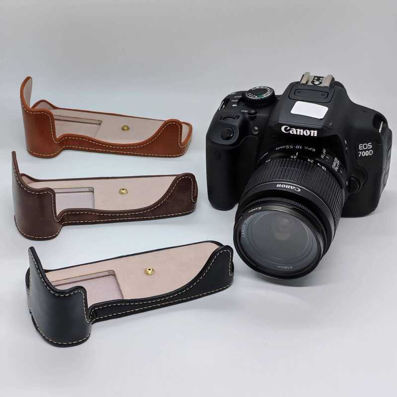 Thích hợp cho Túi đựng máy ảnh Canon eos 7d Vỏ da 750d Nửa đế 760d Vỏ bảo vệ Túi máy ảnh Vỏ