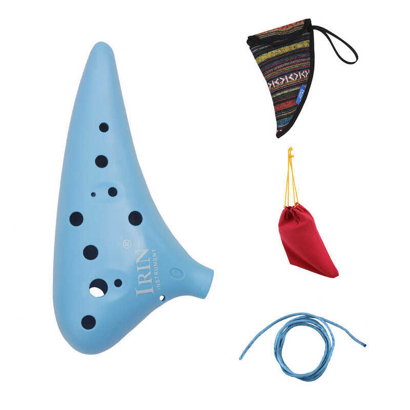 IRIN 12 lỗ C-Key Ocarina với túi phong cách dân tộc Nhựa Ocarina Trẻ em Học sinh thực hành chơi chuy