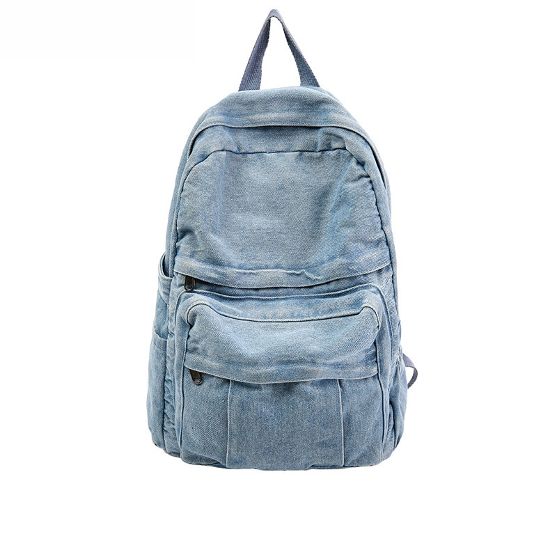 JASMIN NOIR Denim Jeans Ba lô nữ Retro Bucket School Bag cho bé gái tuổi teen Túi du lịch