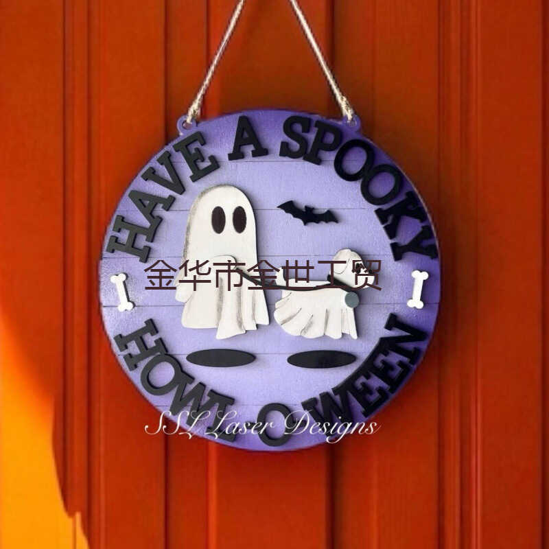 Sản phẩm mới Ghost Dog Walking Doorpte Halloween House Number